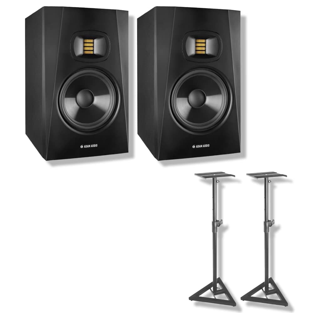 StreamEye Adam Audio T7V Monitores de estudio (par) con soportes On-Stage SMS6000-P T7V (Pair) | Cloth