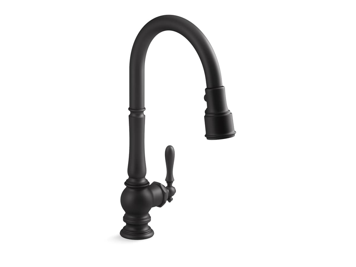 KOHLER K-99259-BL Artifacts Grifo de Cocina, Negro Mate