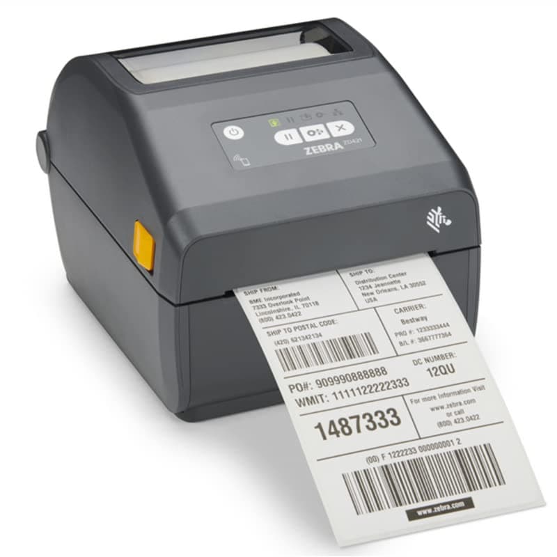 JetSet Etiqueta Zebra ZD421 Térmica Directa USB 203 dpi | ZD4A042-D01M00EZ Ancho 4 pulgadas | No requiere cinta térmica