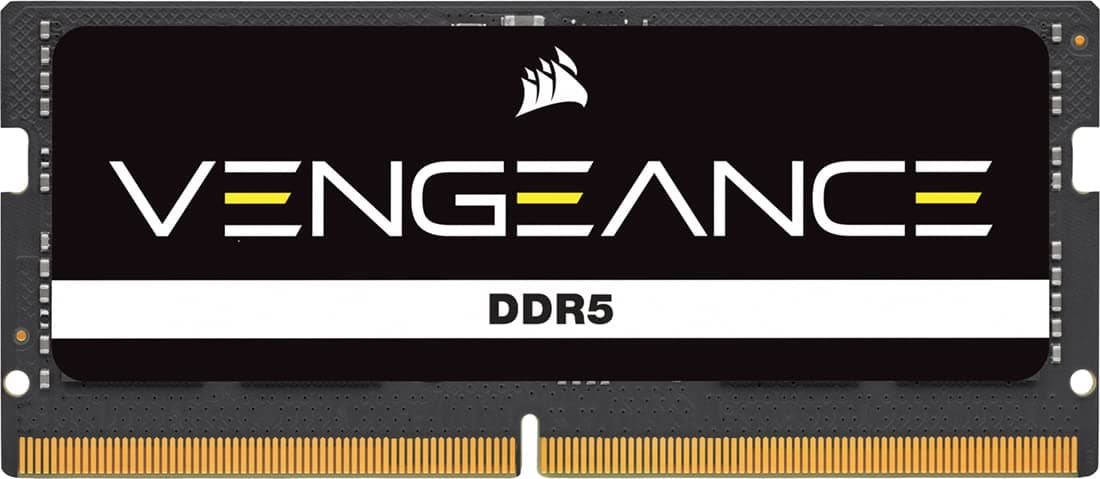 CORSAIR Vengeance SODIMM DDR5 RAM 32GB (1x32GB) 5600MHz CL48 Intel XMP iCUE Compatible Memoria para Computadora - Negro (CMSX32GX5M1A5600C48)