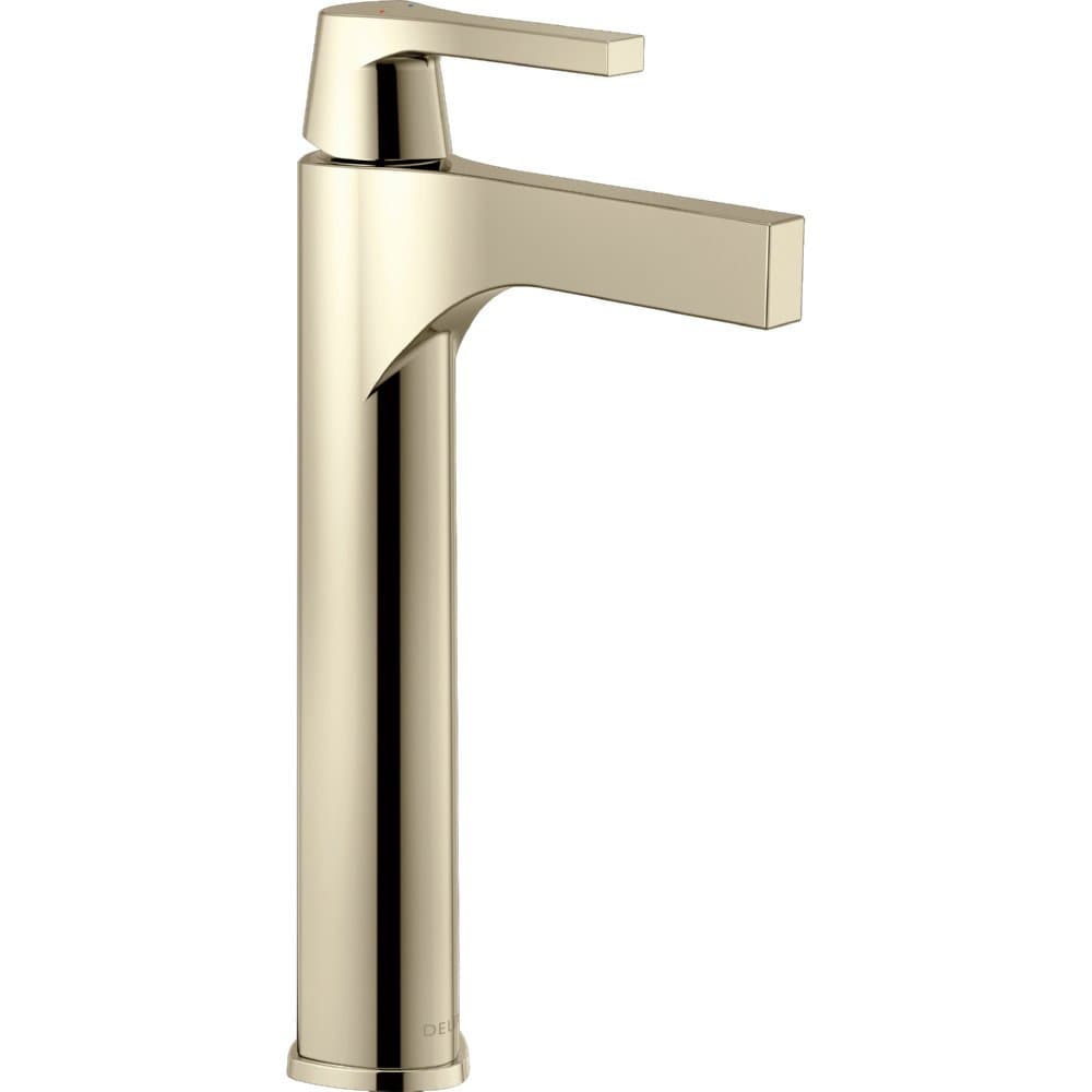 Grifo para lavabo tipo recipiente Delta Zura de una manija 774-PN-DST, níquel pulido