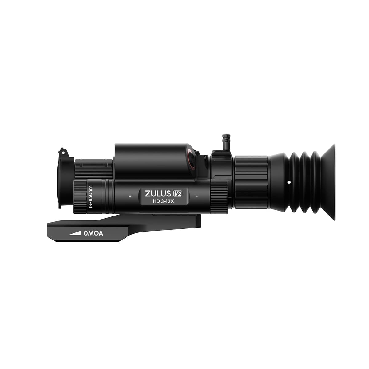 Mira digital Zulus HD V2 3-12x DNT Optics con visión día/noche, IR, telémetro y calculadora balística ZHD312RV2