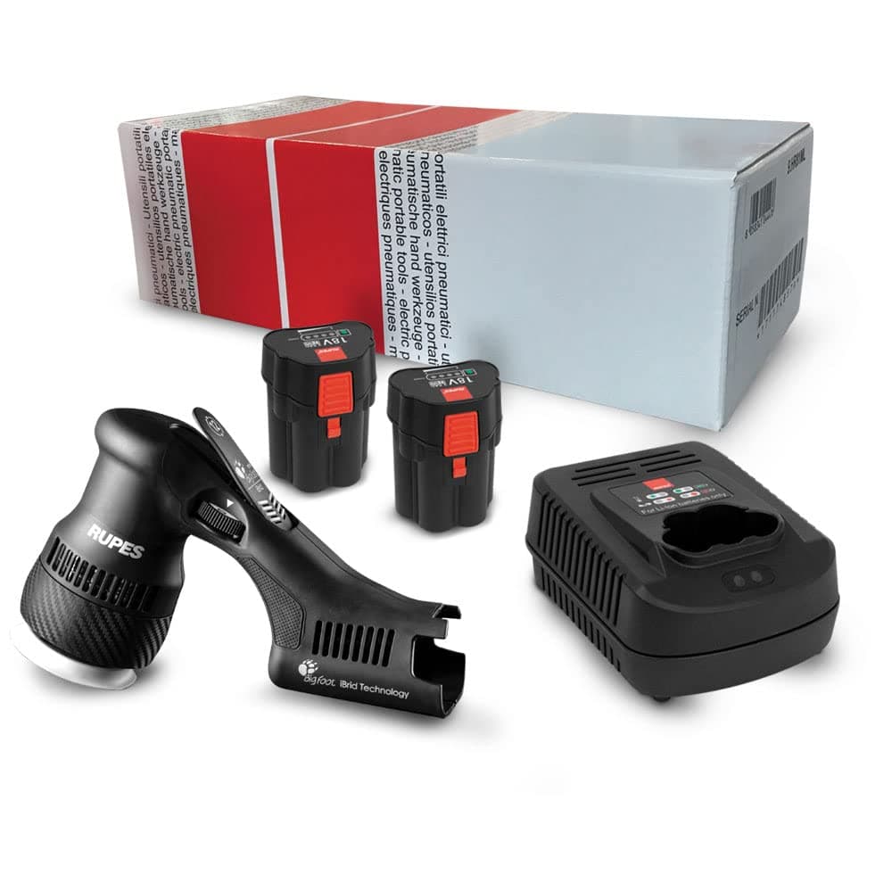 Pulidora RUPES iBRID MINI STB 1-HLR75 1-Cargador 2-Paquete de Baterías HLR75/STB