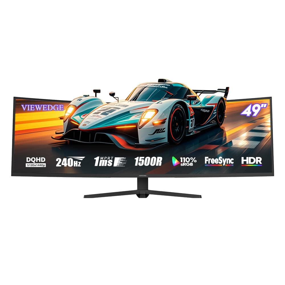 Viewedge 49" Curved Ultrawide Gaming Monitor 5120x1440 240Hz 1ms, 32:9 G49245KYS-P