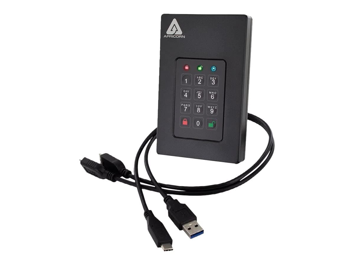 Apricorn Aegis Fortress L3 1TB - Unidad portátil SSD USB 3.0 cifrada por hardware, validada FIPS AFL3-S1TB