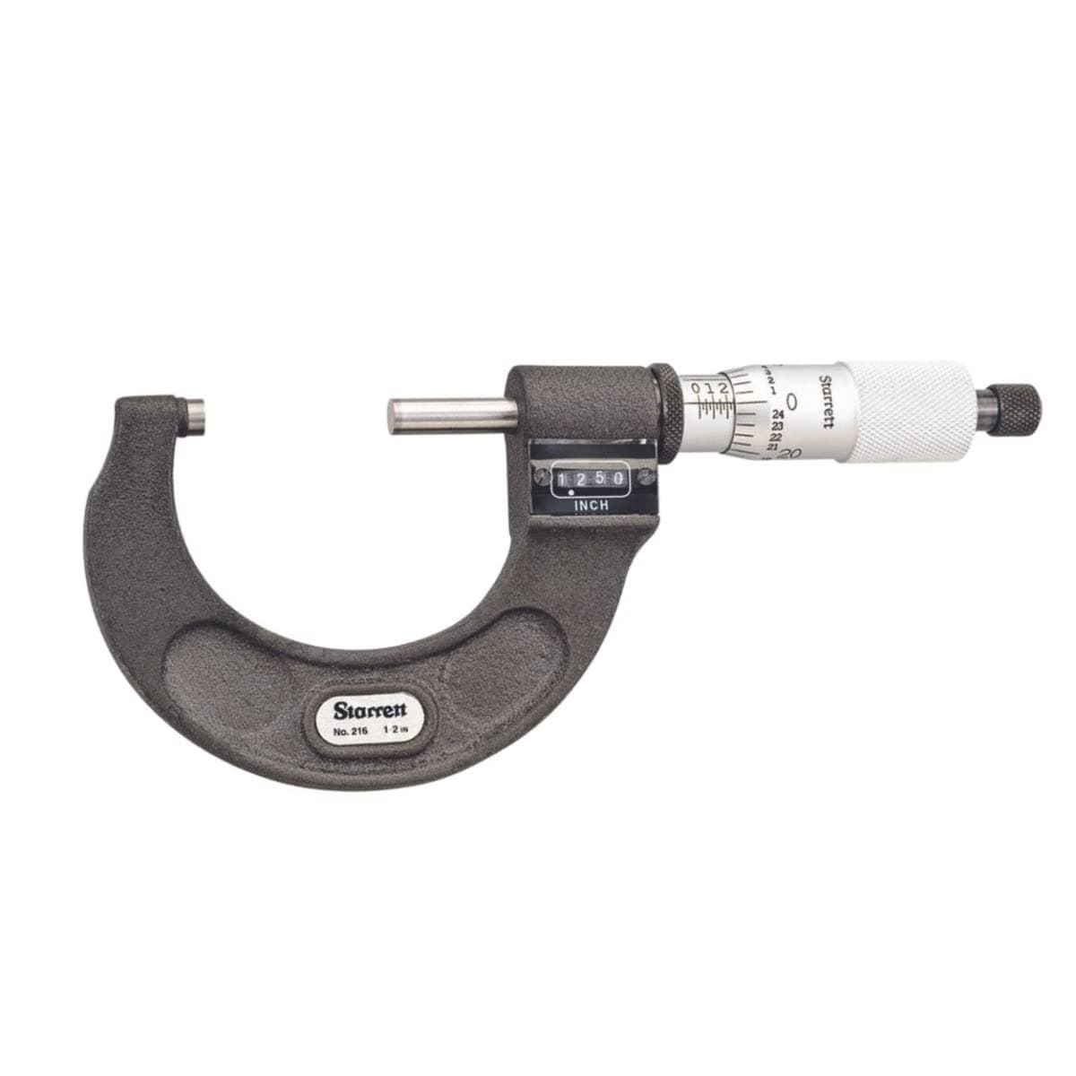 Starrett T216XRL-2 Micrómetro Exterior Mecánico Digital 1-2" con Graduación .0001"