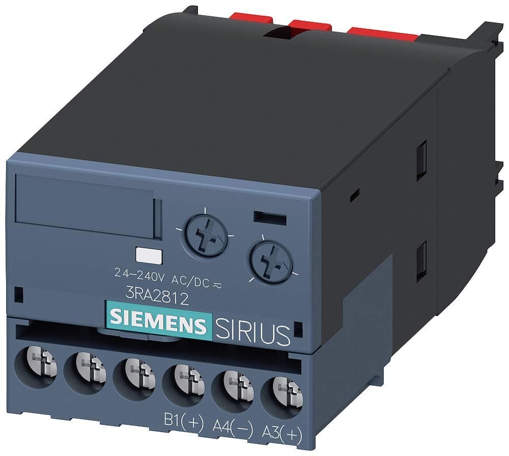 Siemens Sirius 3RA28121DW10 Relay temporizador OFF para contactores 3RT2/3RH2, 0.05-100 s, 24-240VAC/DC