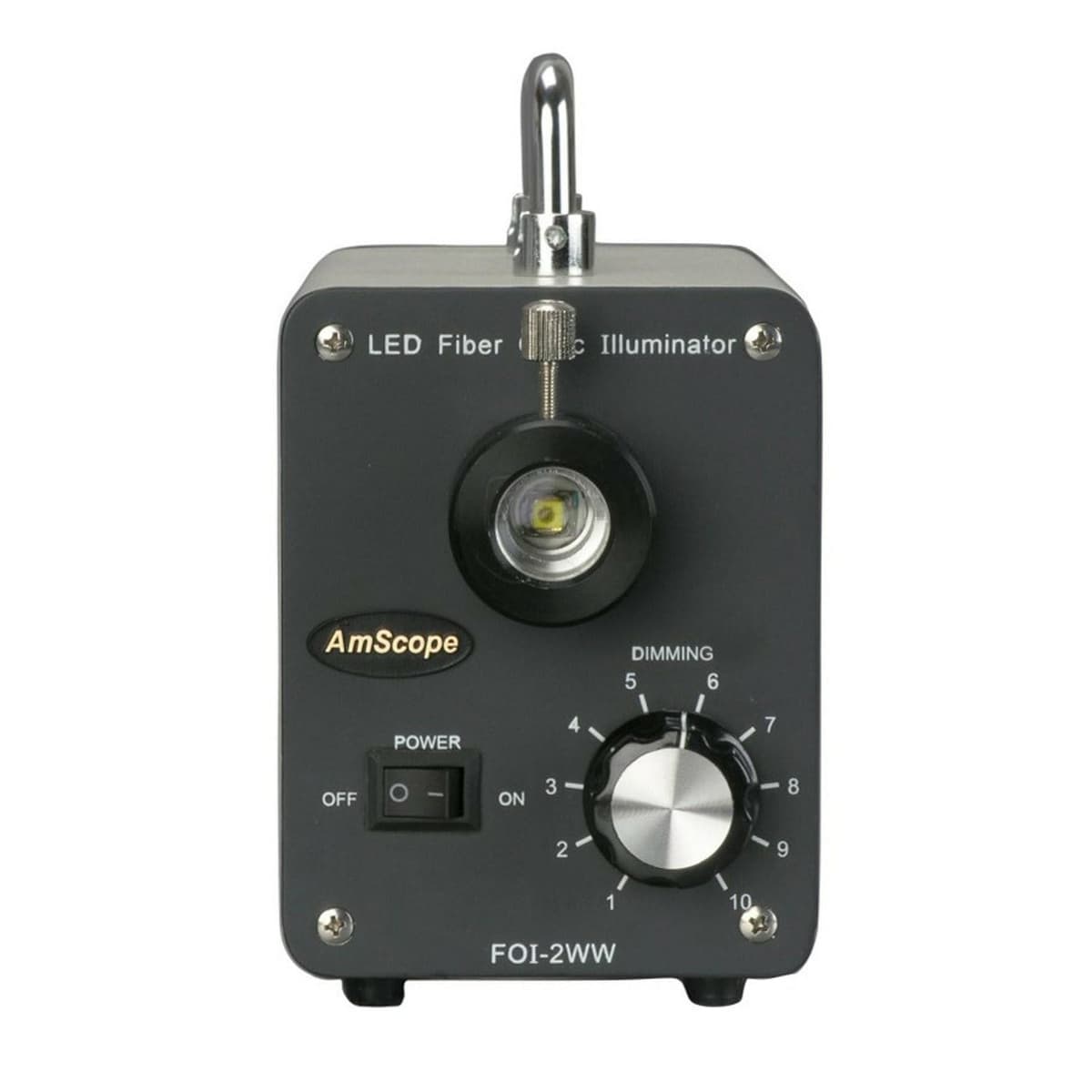 AmScope Iluminador de Fibra Óptica Fría LED 20W