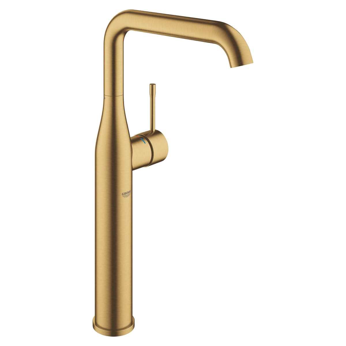 GROHE 23538GNA Grifo para lavabo tipo vessel, montaje en cubierta de un orificio con una sola manija 1.2 GPM, Brushed Cool Sunrise (Brushed Gold)