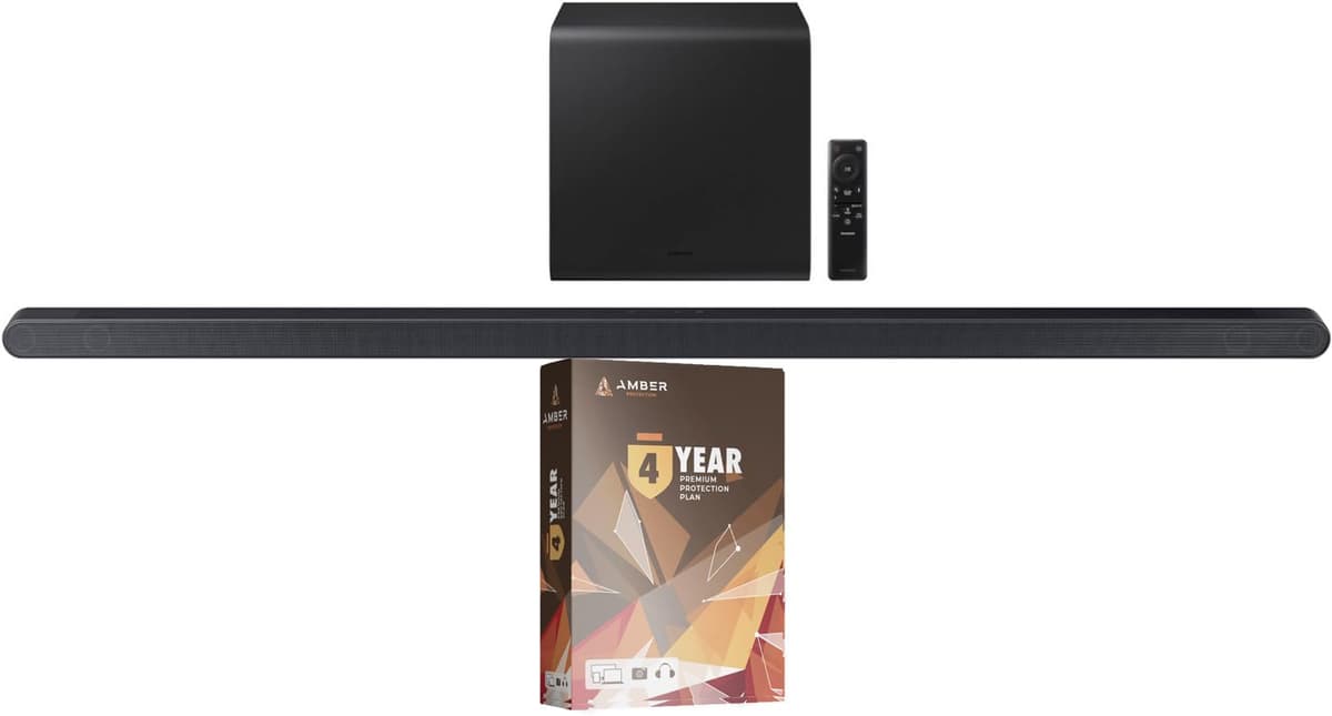 Samsung HW-S800D 3.1.2 Ch Soundbar y Subwoofer con Wireless Dolby Atmos + Plan Amber 4 Años (2024) BNDL_HWS800D-WRTY4-WALTS-SC