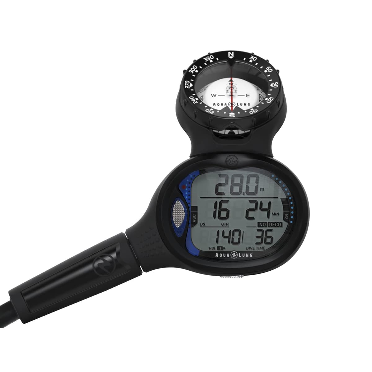 Computadora de buceo Aqualung i550C con brújula - Black/Black NS117122