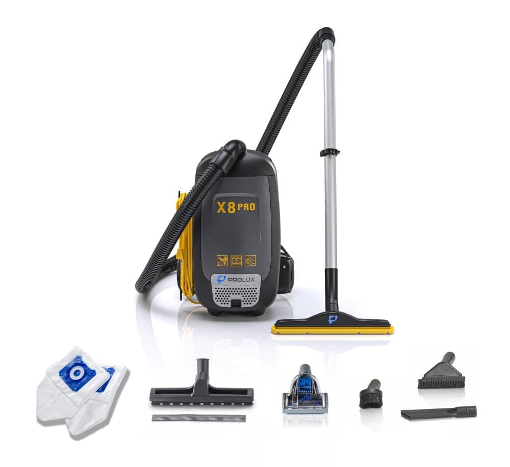 Prolux X8 Pro Backpack Canister Vacuum, 4-stage HEPA, cable de 50'
