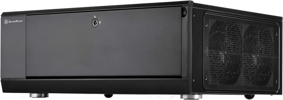 SilverStone SST-GD10B - Gabinete ATX para HTPC Grandia, silencioso, alto flujo de aire, negro 10170