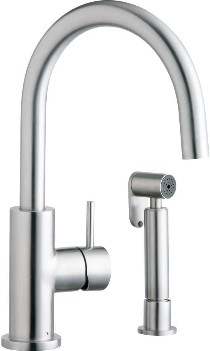 Grifo de Cocina Elkay Allure LK7922SSS con Monomando y Rociador Lateral, Acero Satinado