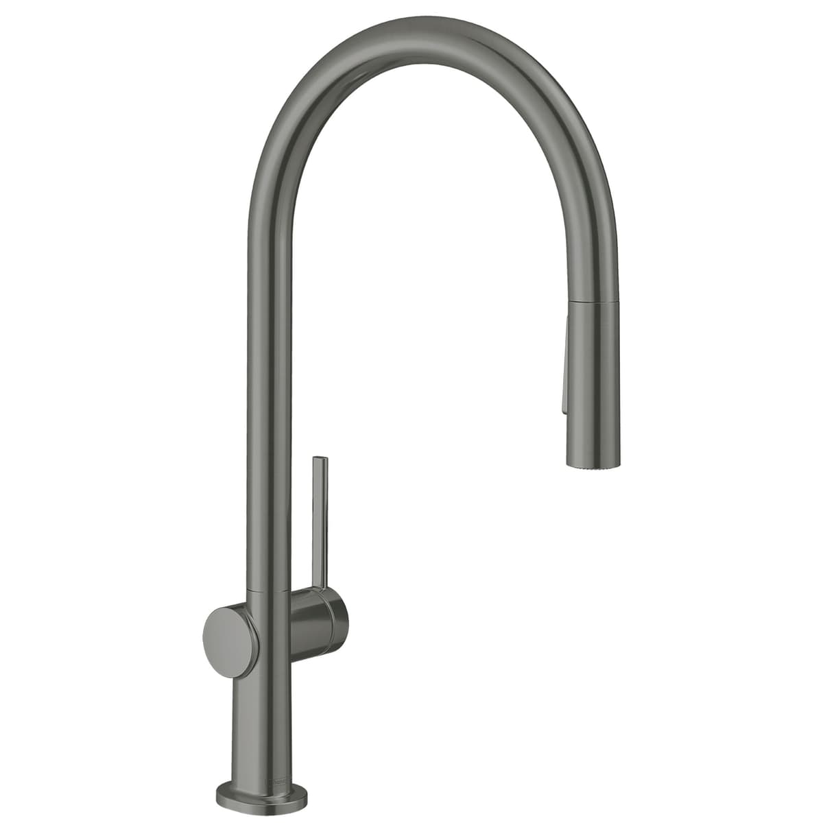 hansgrohe Talis N Black Grifo de Cocina de Alto Arco con Rociador Extraíble y Anclaje Magnético 72800341