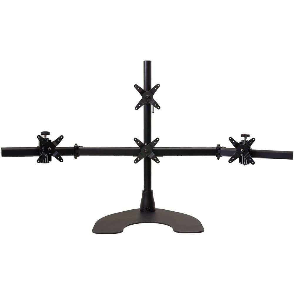 Ergotech soporte de escritorio 1 x 3 tipo quad con poste de 28 pulgadas - Negro (100-D28-B13)
