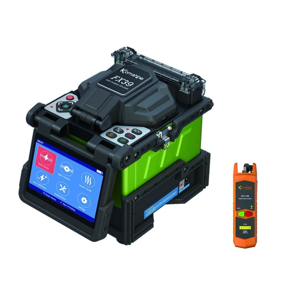 KomShine FX39 - Fusionadora de fibra óptica FTTH con 6 motores y localizador visual de fallas 7353333954704