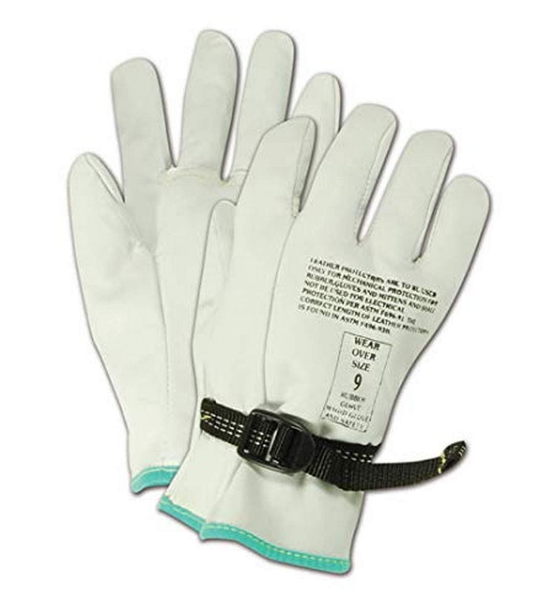 MAGID PowerMaster 12501PS Guantes protectores linesman de piel de cabra, 36 pares, largo 9.5", Talla 9/Large 12501PS9-36