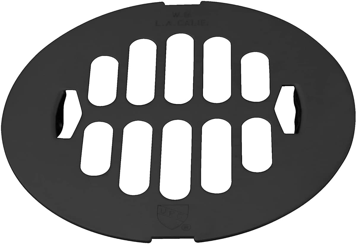 Westbrass D3198-100-62 Tapón colador para ducha snap-in 4-1/4" OD, Matte Black (100-Pack)