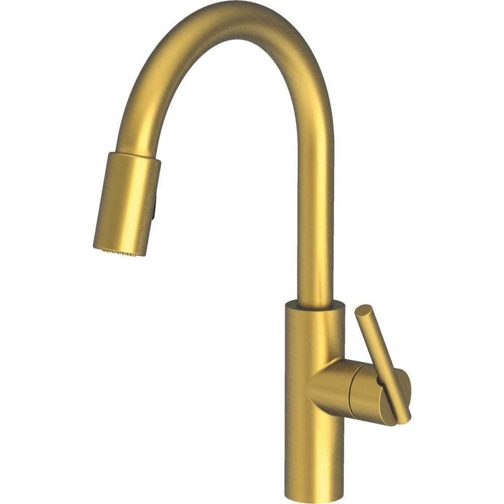 Newport Brass 1500-5103/06 Grifo de cocina East Linear con palanca metálica y rociador extraíble