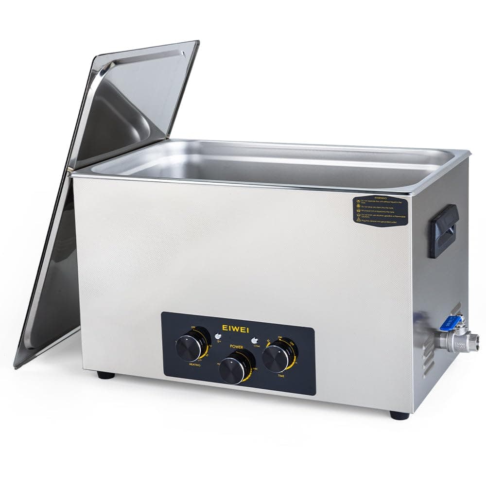 EIWEI Limpiador ultrasónico 30L profesional con perilla regulable, calentador y temporizador - CD-C30