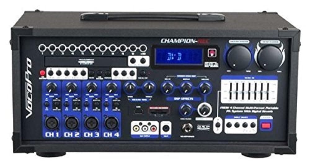 VocoPro ChampionRec Head Unidad Head Black con DSP y Entradas XLR CHAMPIONRECHEADB