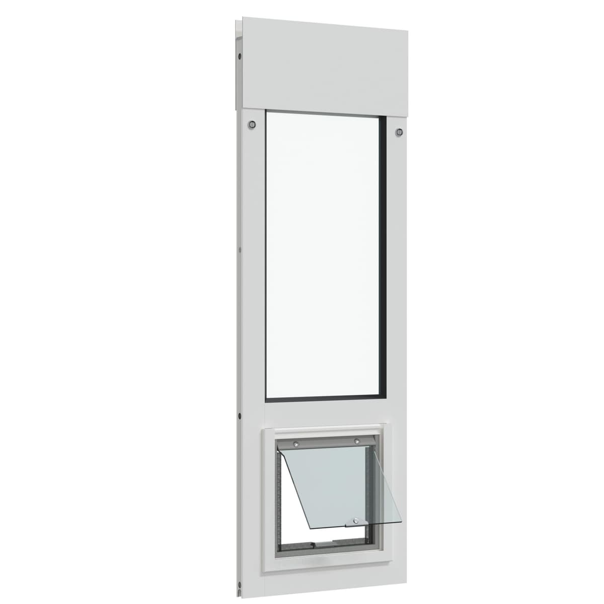 Puerta para Gatos Liberty para Ventanas Horizontales | Puerta para Ventanas de Aluminio | Diseño Resistente para Inserción en Ventanas | Marco Blanco | Rango de Altura 47" - 48.5" 09LP-A0708-1W-3SJ-47.0-48.5