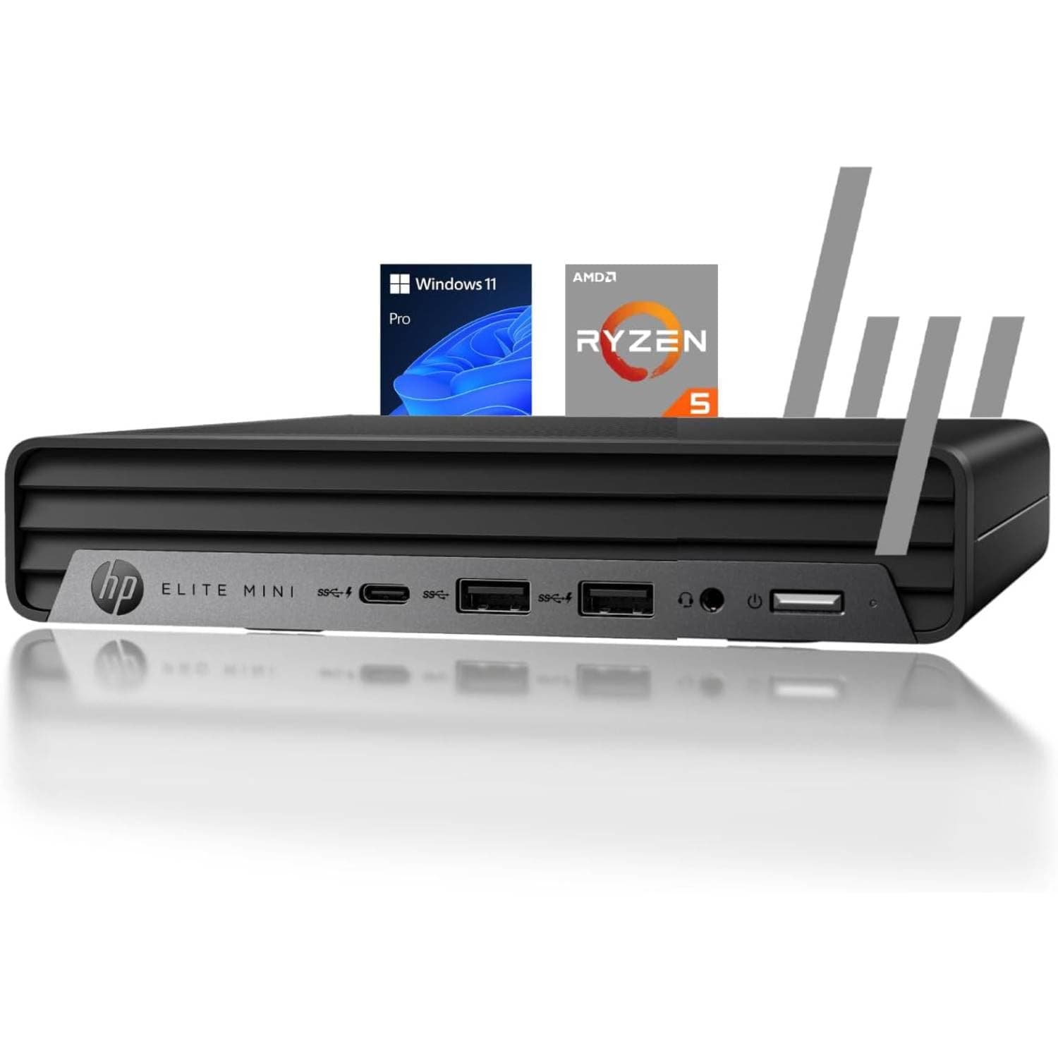 HP Elite 805 Mini PC, AMD Ryzen 5, 64GB RAM, 1TB SSD, Dual 4K, Windows 11 Pro G8