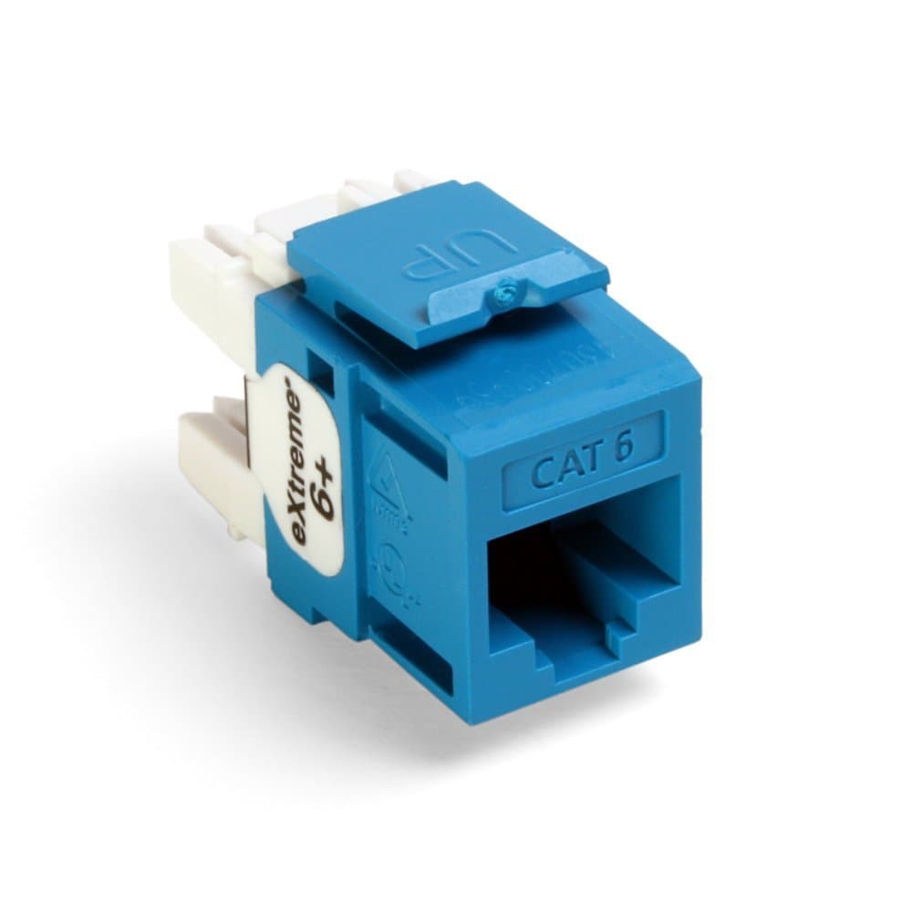 Conector QuickPort Leviton Extreme 6+ CAT6 azul, 61110-JL6, pack 150