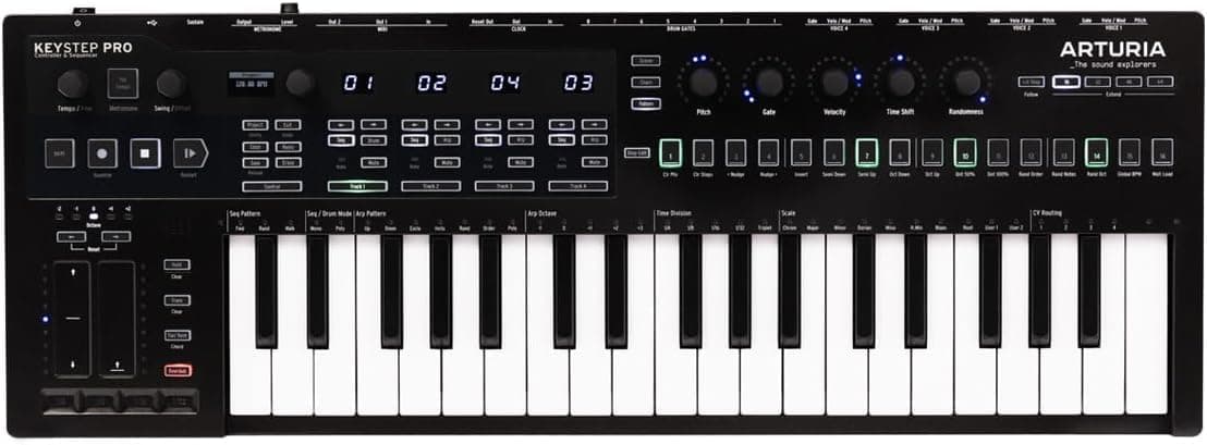 Arturia KeyStep Pro teclado controlador con secuenciador 4 pistas y salidas USB/CV/GATE KEYSTEP PRO CHROMA