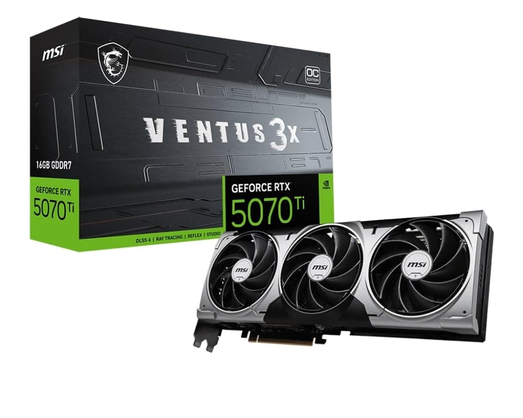 MSI GeForce RTX 5070 Ti 16G Ventus 3X OC - Triple Fan, 16GB GDDR7, PCIe 5.0 V531-092R