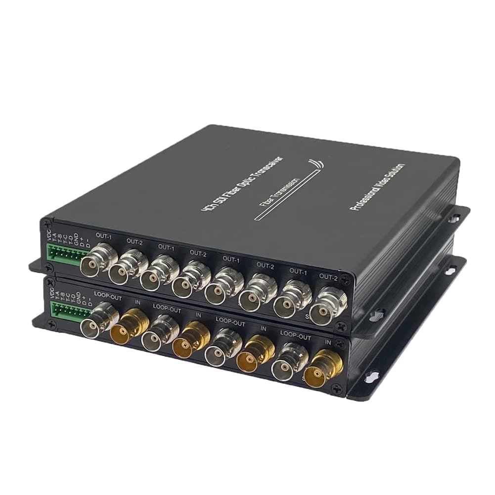 Steloproad 4CH 3G-SDI Fiber Converter ST, 1080P@60Hz, Single-Mode ST 20km