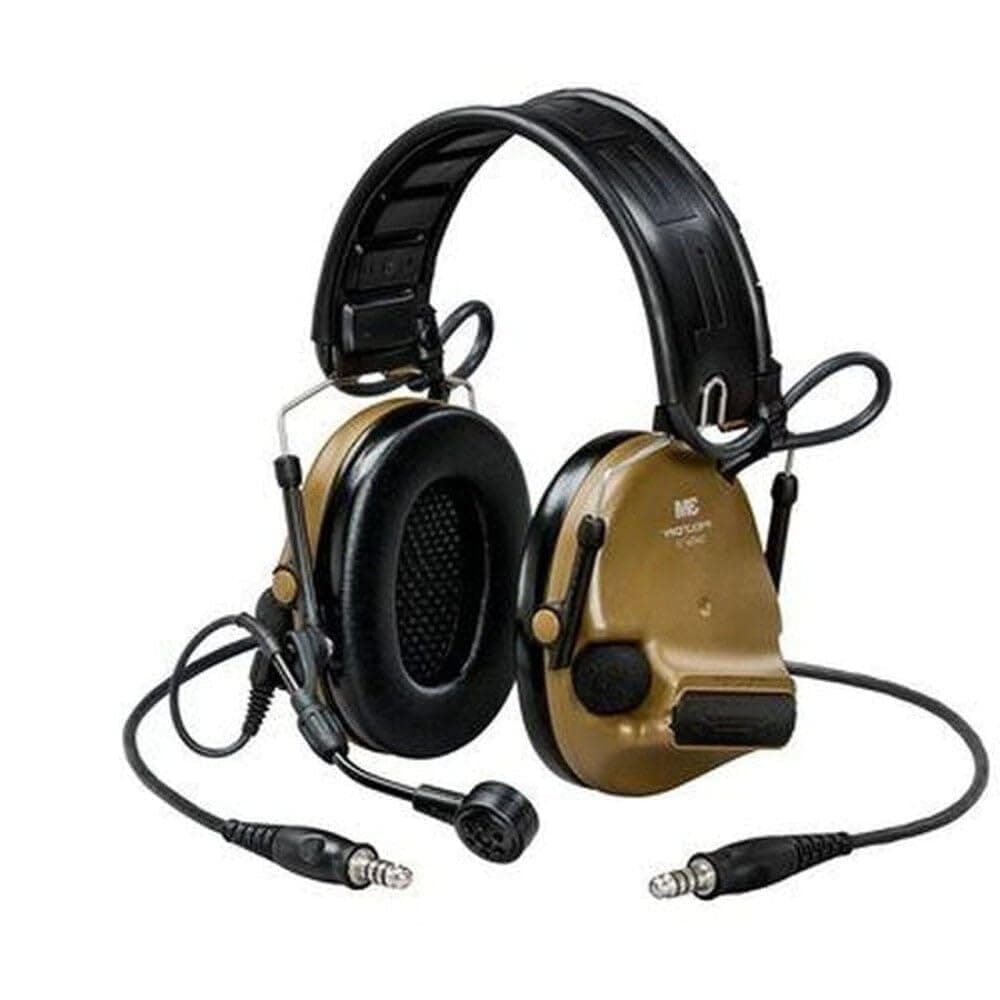 3M PELTOR ComTac V Headset con Micrófono Dinámico y Cableado Nato, Coyote Brown MT20H682FB-19 CY
