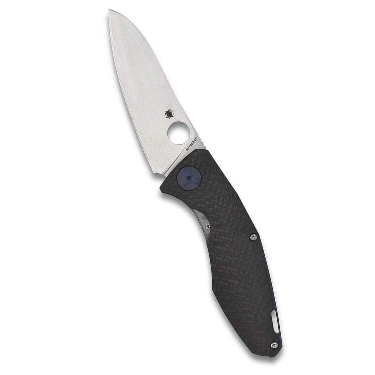 Spyderco C235CFTIP Drunken Prestige - Navaja premium CPM S90V, mango titanio/carbono