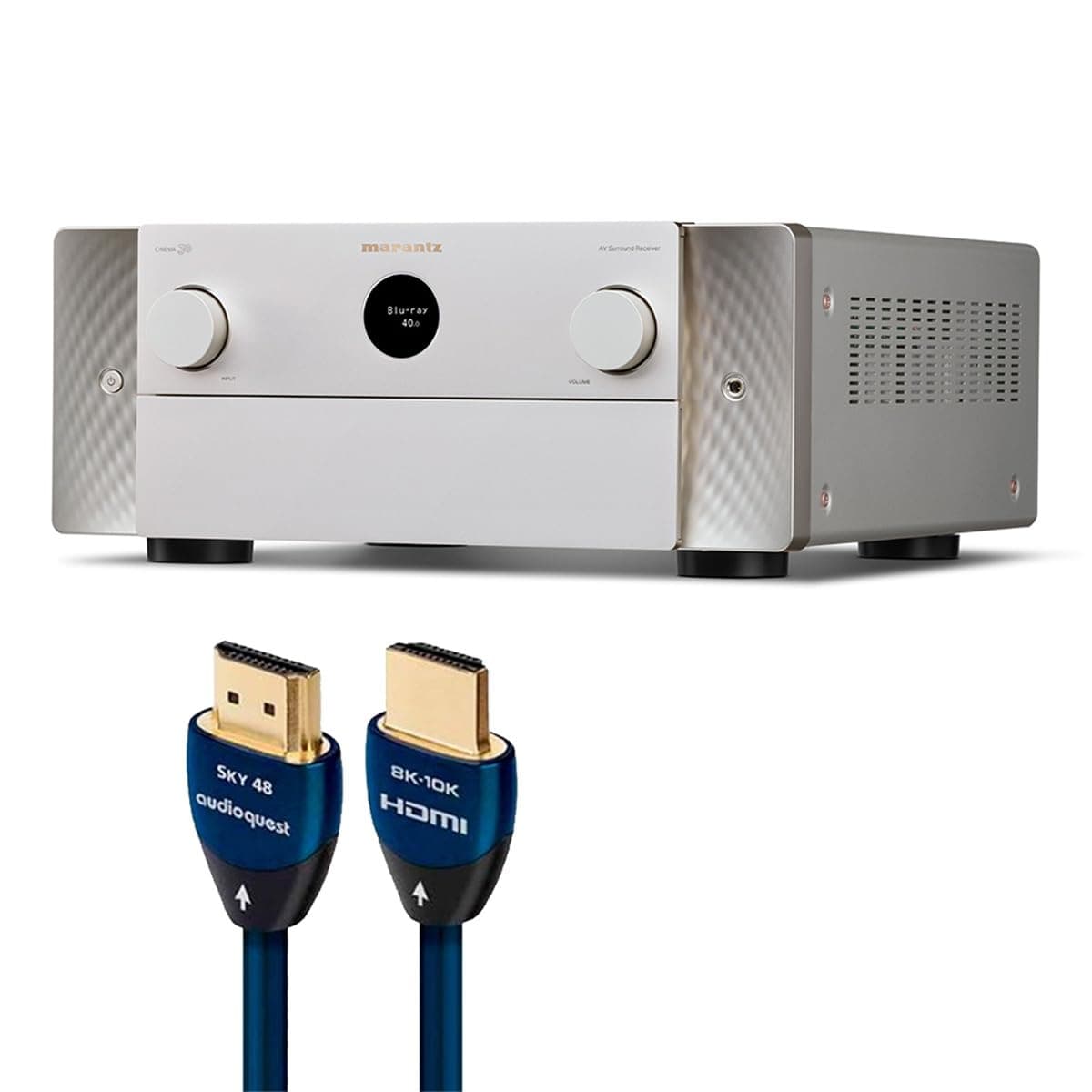 Marantz Cinema 30 receptor de 11.4 canales y cable HDMI AudioQuest Sky 3m (Plateado) CINEMA30SG+SKY3M