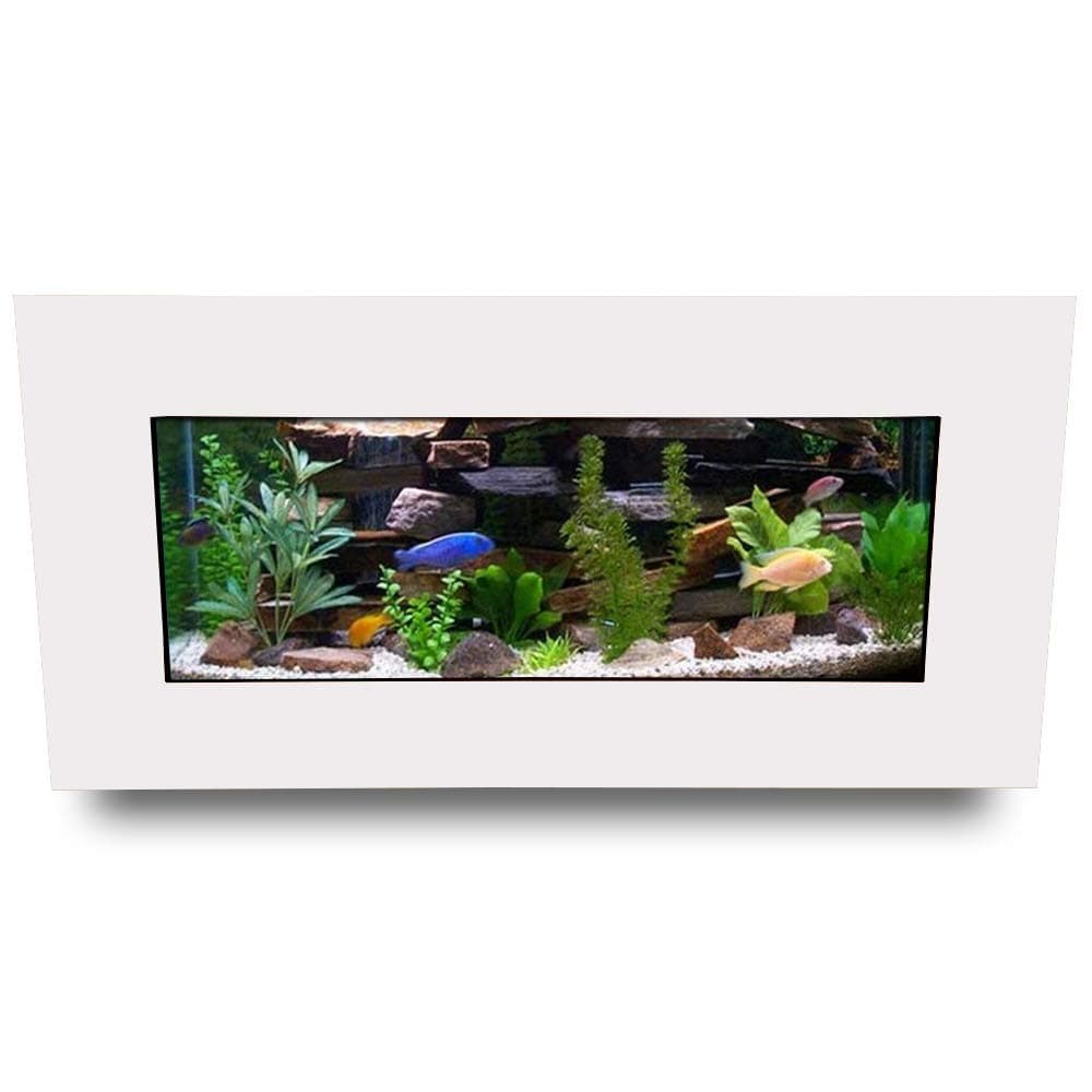 Aussie Aquariums AA-Skyline-MWHITE 2.0 Acuario Montado en la Pared, Blanco Mate