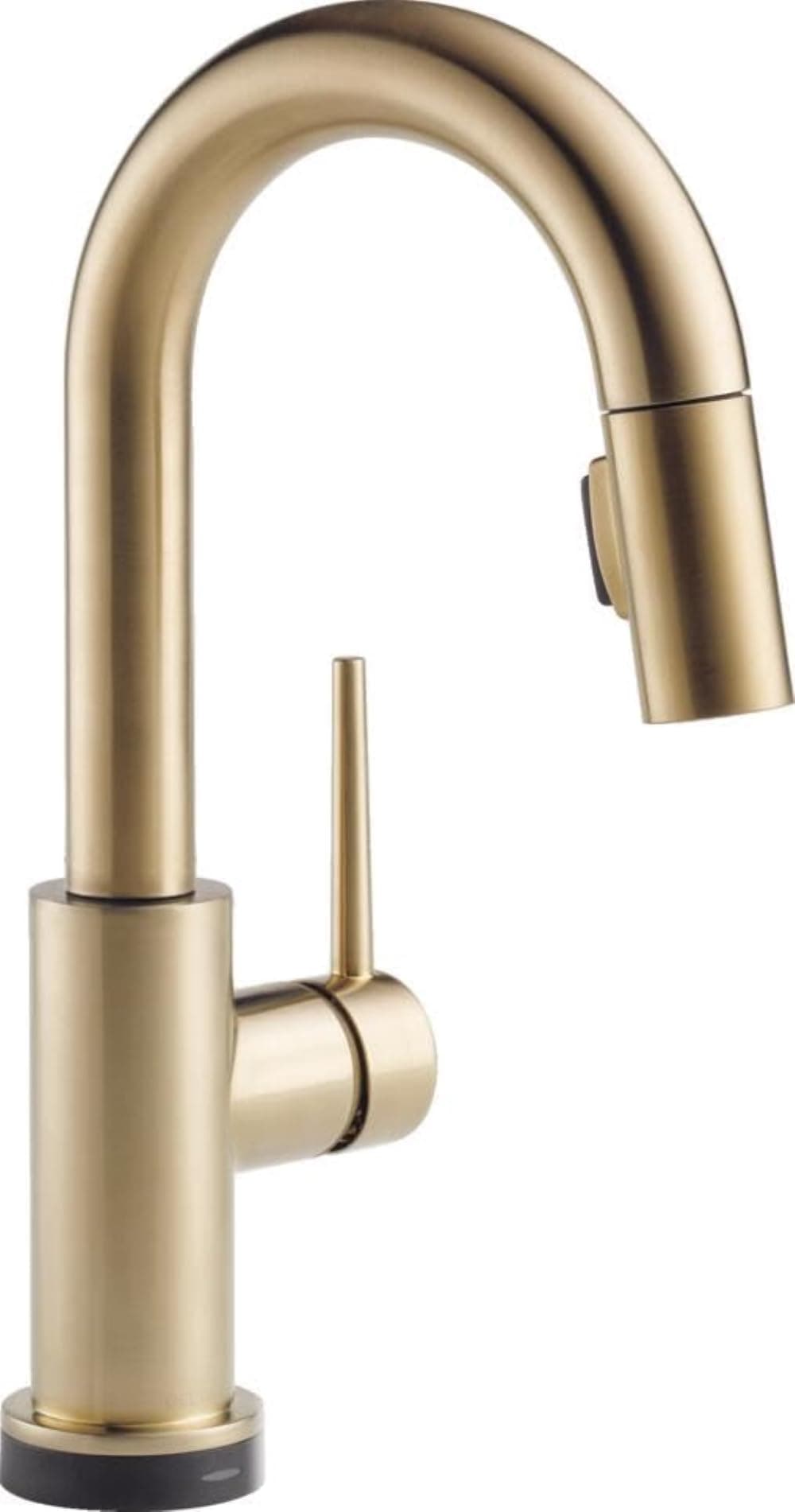 Grifo de Cocina Delta Trinsic de Una Sola Manija para Preparación de Bar con Pulverizador Extraíble, Tecnología Touch2O y Cabezal de Rociado con Acoplamiento Magnético, Bronce Champán 9959T-CZ-DST