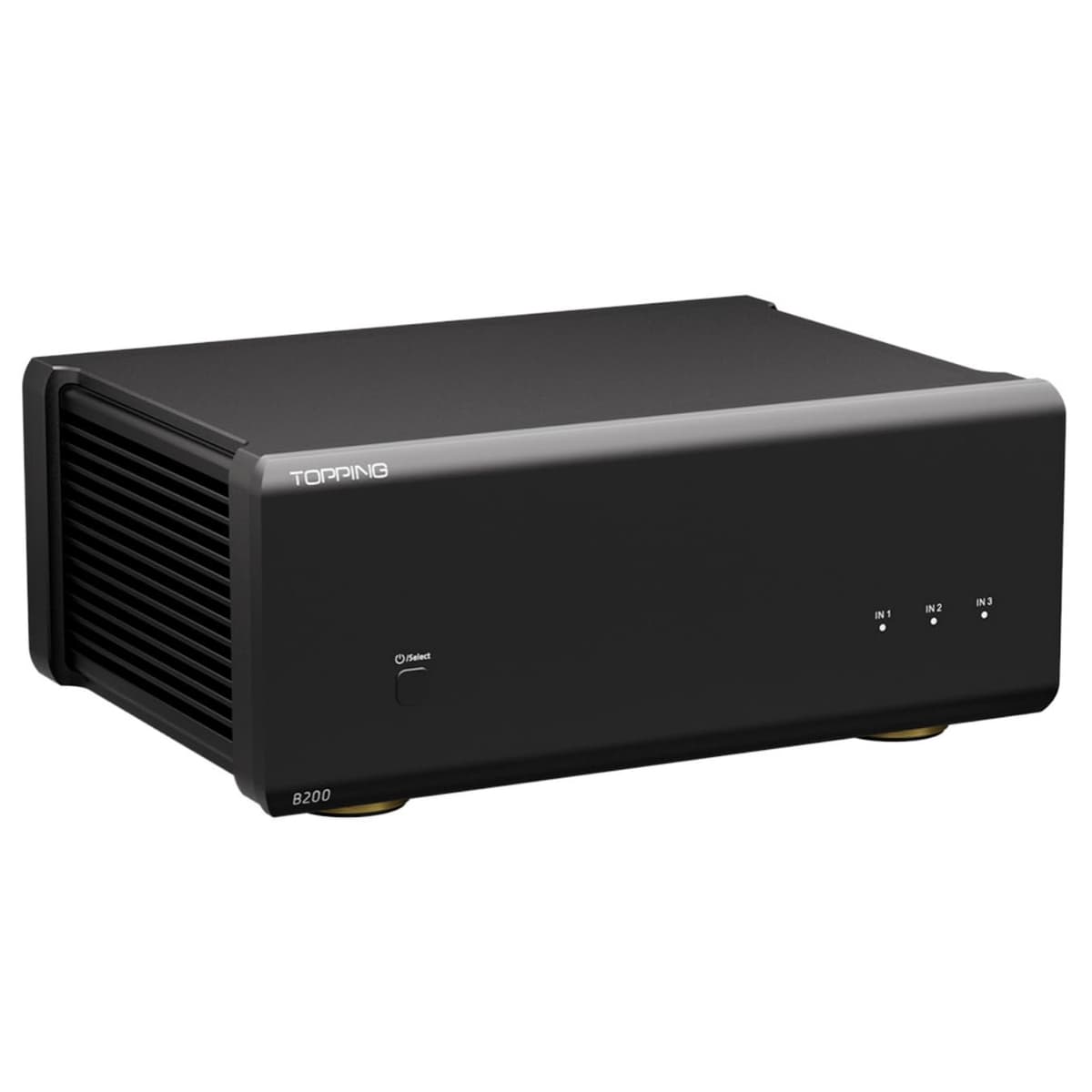 TOPPING B200 Mono Amplificador de Potencia Pura de Audio - Salida 200W, 3 Entradas Balanceadas XLR/TRS, 154dB SNR/DNR, 2 Modos de Ganancia, Trigger 12V Amplificador Discreto NFCA de Alta Potencia (TOPPING-B200-Negro) 11B200