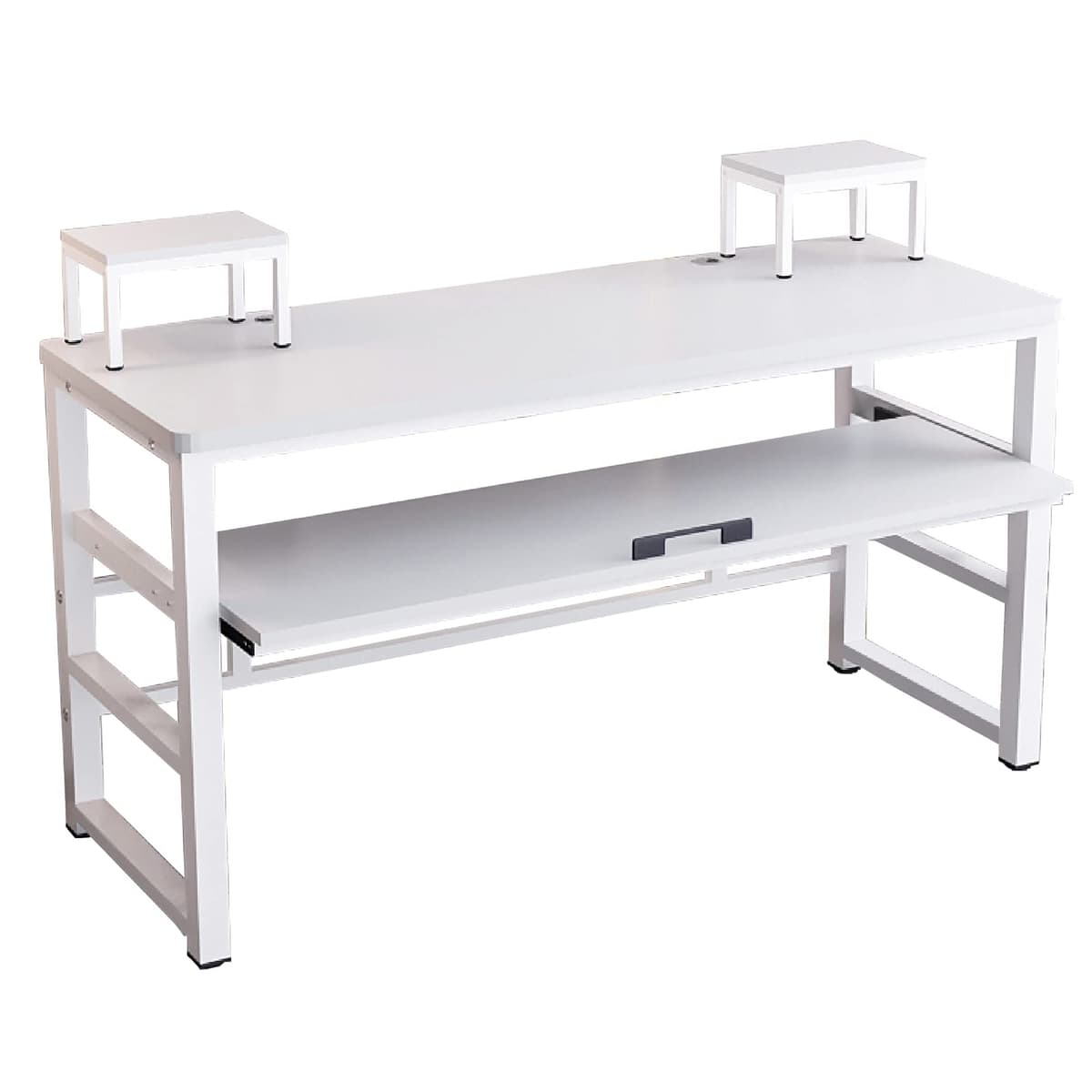 Escritorio Zreephy estudio musical 63" con bandeja para teclado piano (blanco) MRD001