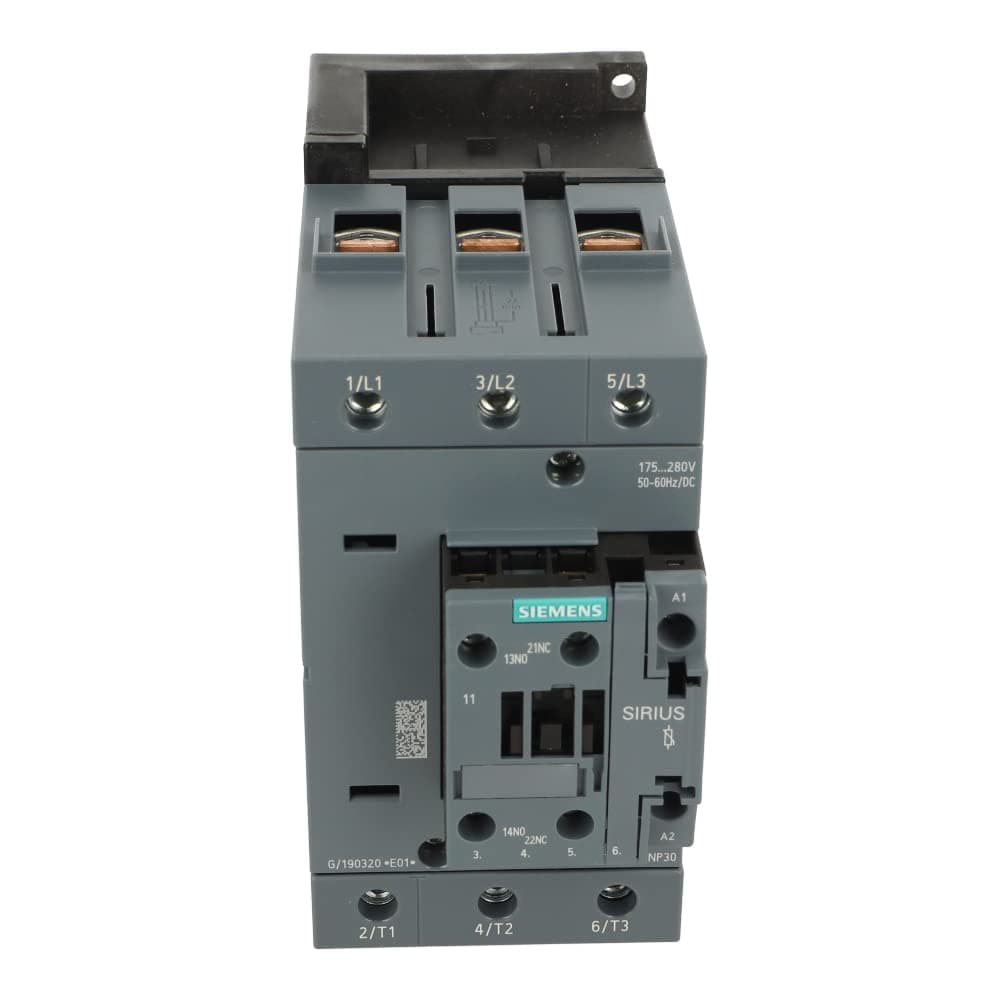 3RT2046-1NP30 Contactor Siemens AC3 95A 45kW/400V 3 polos 1NO+1NC 175-280VAC/DC Con Varistor