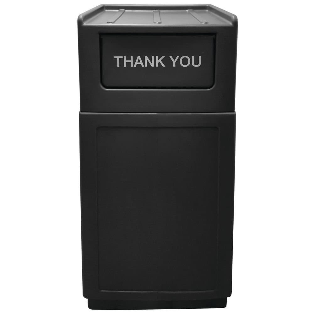 Contenedor de basura HUBERT con tapa, 39 gal - 21.5" L x 14.5" W x 49" H 8002738