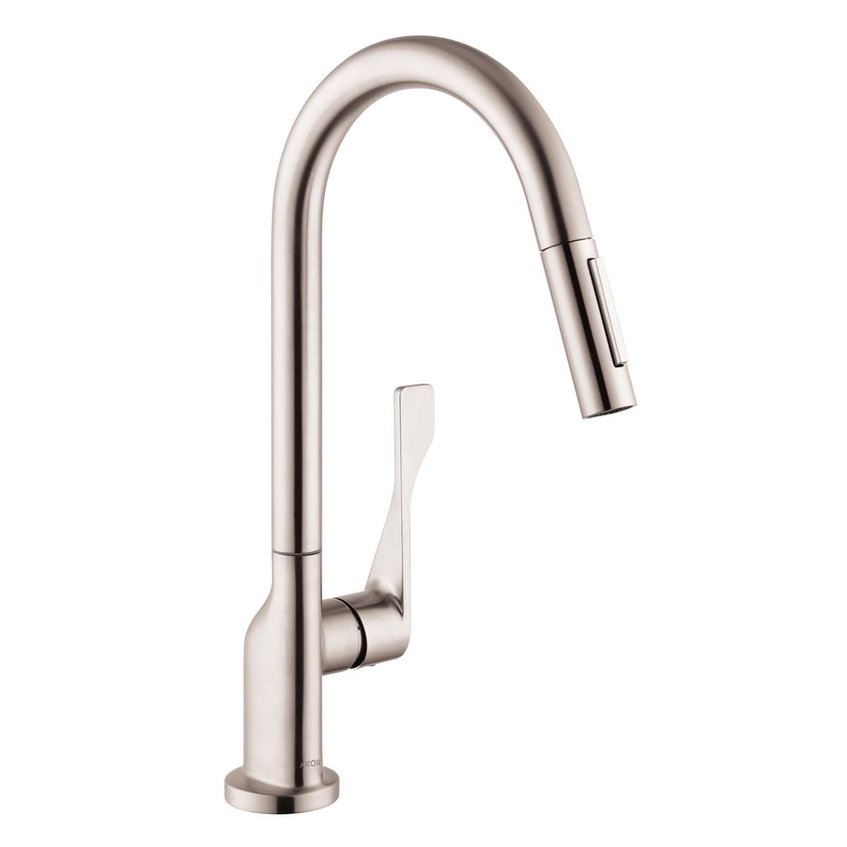 AXOR Citterio 39835801 Grifo de cocina alto con ducha extraíble y anclaje magnético, acero inoxidable óptico