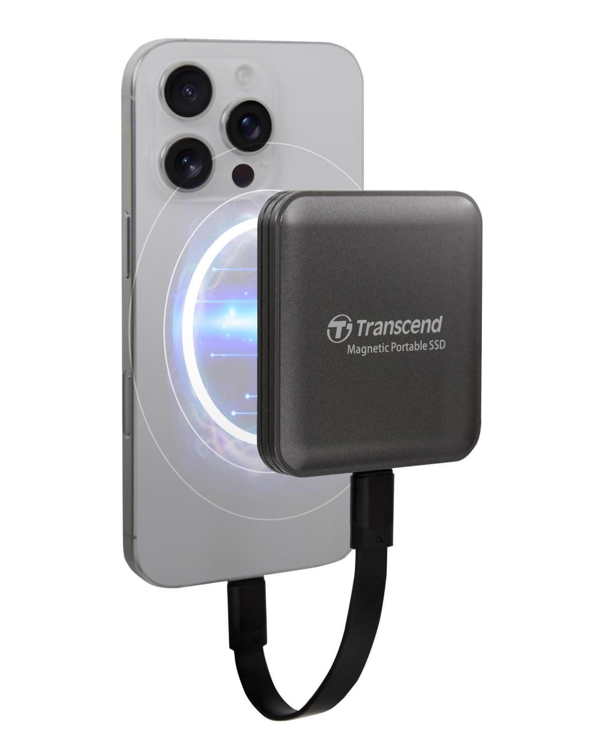 Transcend ESD420 SSD Externo Magnético 4TB, Hasta 2000MB/s, Compatible con Grabación Apple 4K ProRes HDR, MagSafe, iPhone 17/16/15/iPad/Mac/Tablets/Windows/Android, SSD Portátil USB-C USB 3.2 Gen2x2 20Gbps 0760557873198