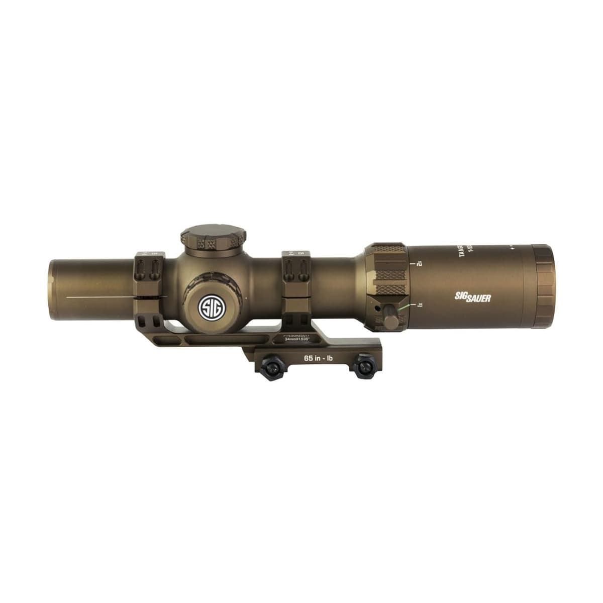 SIG SAUER Tango-MSR LPVO 1-10x26mm Riflescope FFP con retícula iluminada y montura cantilever - Coyote Tan SOTM11202