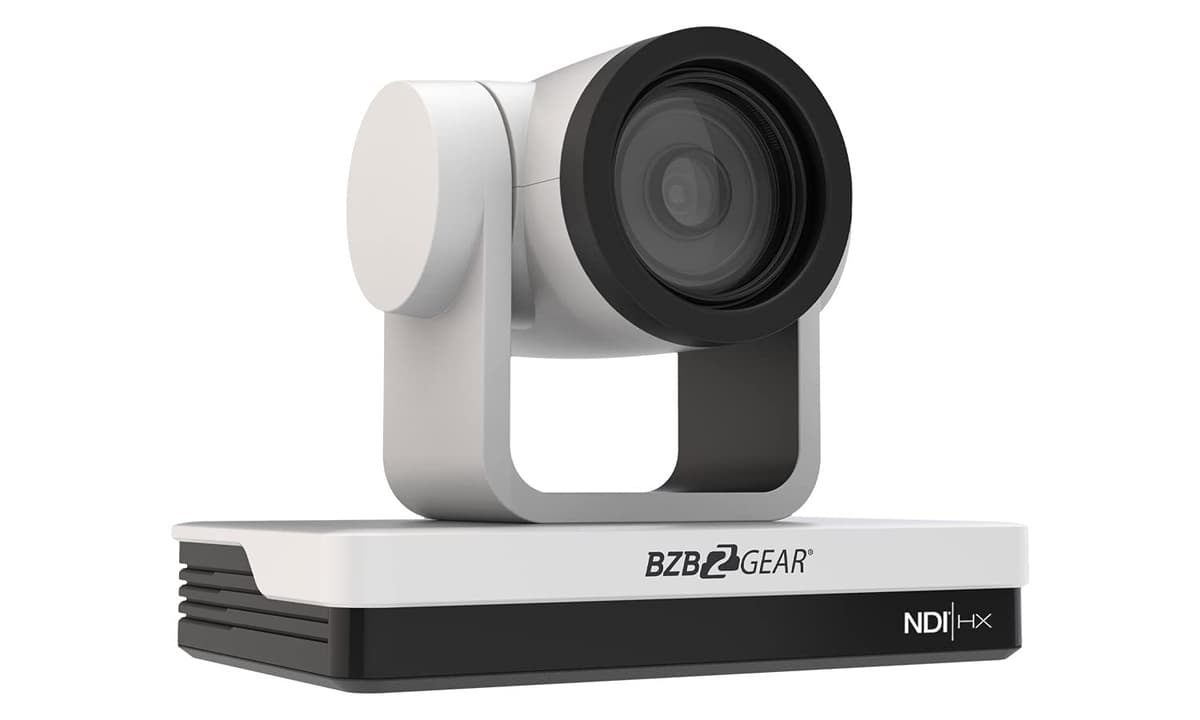 BZB GEAR Cámara universal PTZ FHD 1080p 30X NDI/HDMI/SDI/USB 3.0 RS232/485 para transmisión en vivo (blanca) BG-UPTZ-ND30X-W