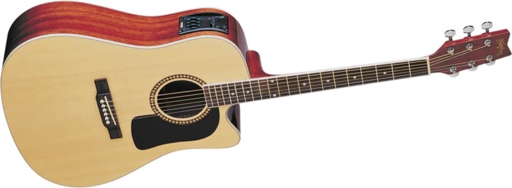 Washburn D10SCE Guitarra acústica-electro cutaway Natural