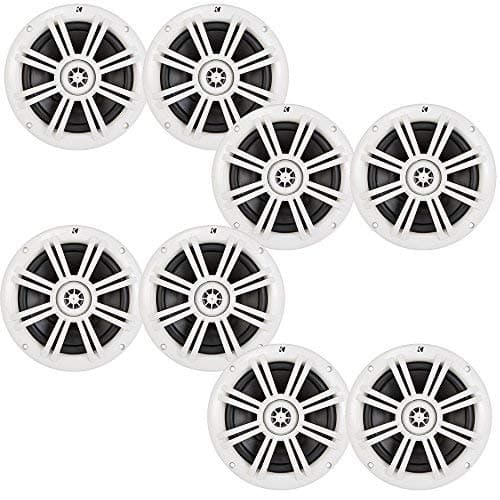 KICKER Repuesto OEM Blanco Para Marine Bocina Coaxial 6.5" 4 Ohm Paquete de 8 Parlantes (8)41BKM604W