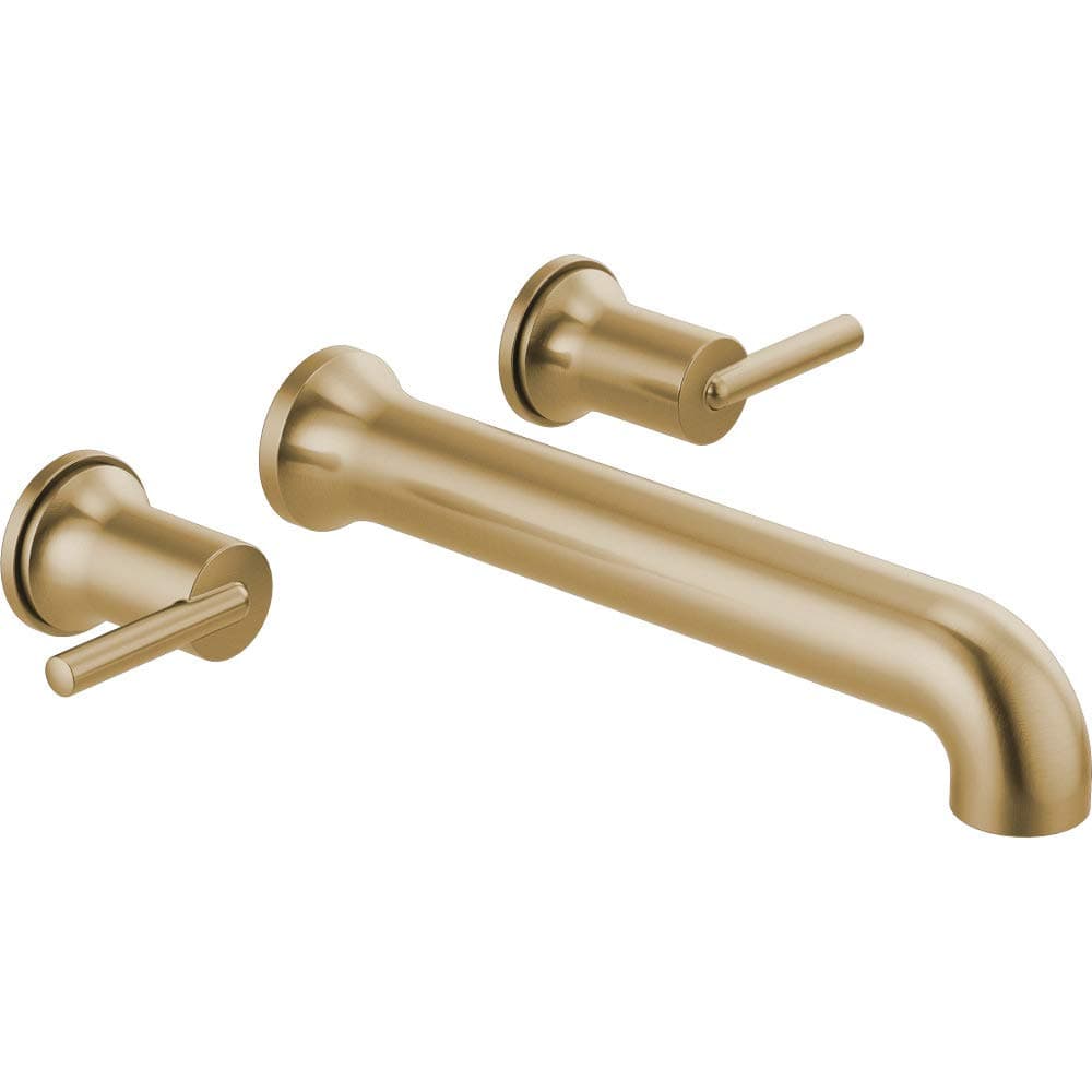 Delta Grifo mural para lavabo 3 agujeros, Acabado Champagne Bronze T5759-CZWL
