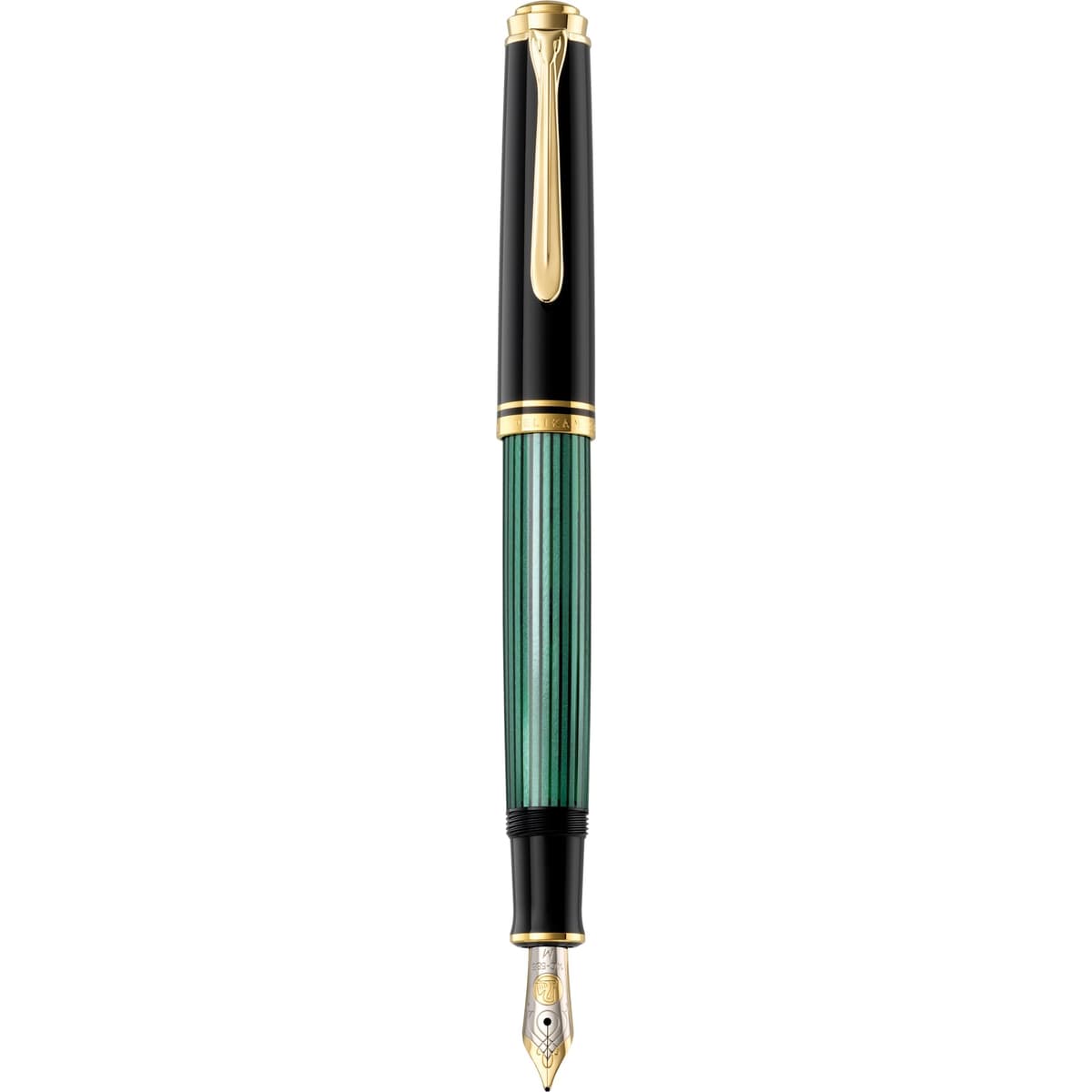 Pelikan Premium M600 EF Fountain Pen - Black/Green 979435