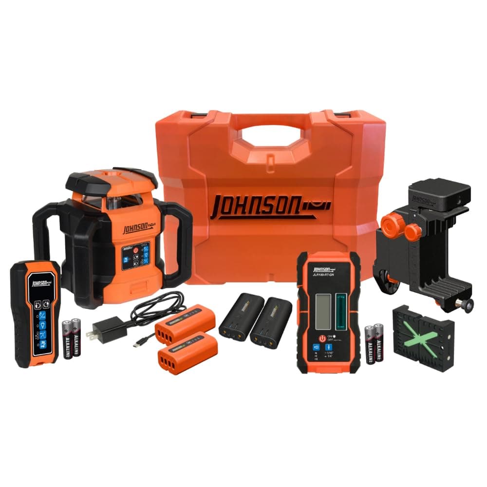 Johnson JRT300-GNHV-K Láser rotatorio autonivelante dual con tecnología GreenBrite, alcance 4000ft
